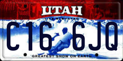 UT license plate C166JQ