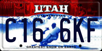 UT license plate C166KF