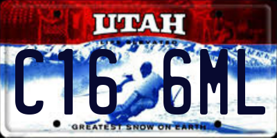 UT license plate C166ML