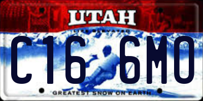 UT license plate C166MO