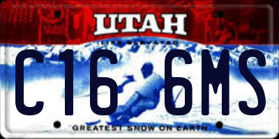 UT license plate C166MS