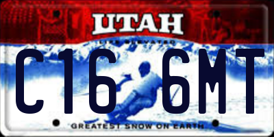 UT license plate C166MT
