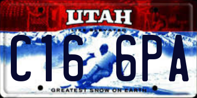 UT license plate C166PA