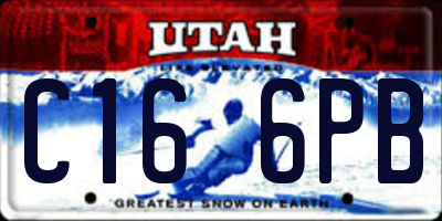 UT license plate C166PB