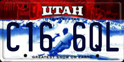UT license plate C166QL