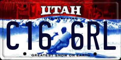 UT license plate C166RL
