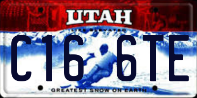 UT license plate C166TE