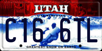 UT license plate C166TL