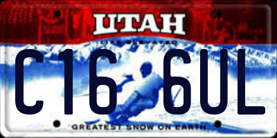 UT license plate C166UL
