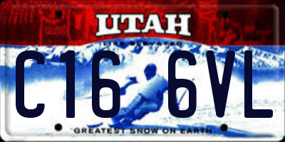 UT license plate C166VL