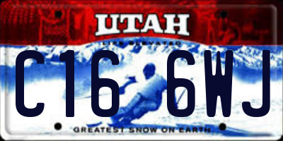 UT license plate C166WJ