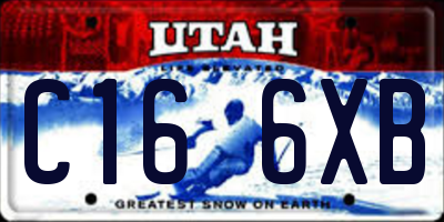 UT license plate C166XB