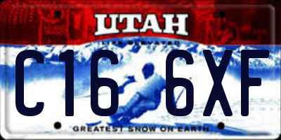 UT license plate C166XF