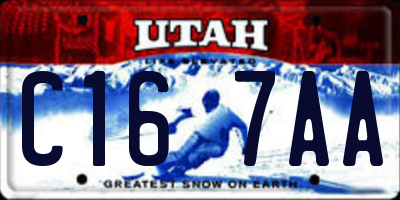 UT license plate C167AA