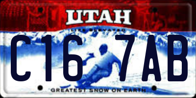 UT license plate C167AB