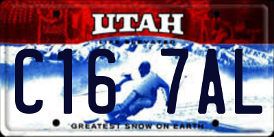 UT license plate C167AL