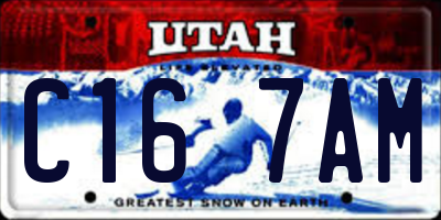 UT license plate C167AM