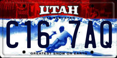 UT license plate C167AQ