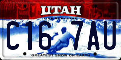 UT license plate C167AU