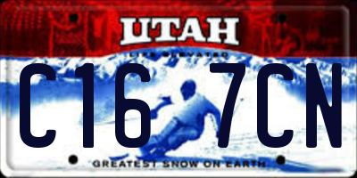 UT license plate C167CN