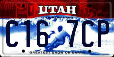 UT license plate C167CP