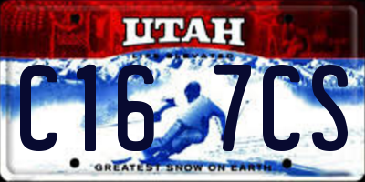 UT license plate C167CS