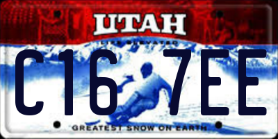 UT license plate C167EE