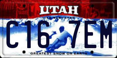 UT license plate C167EM