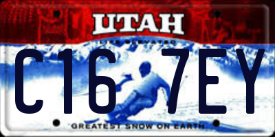 UT license plate C167EY