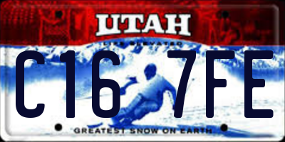 UT license plate C167FE
