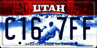 UT license plate C167FF