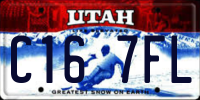 UT license plate C167FL