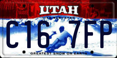 UT license plate C167FP