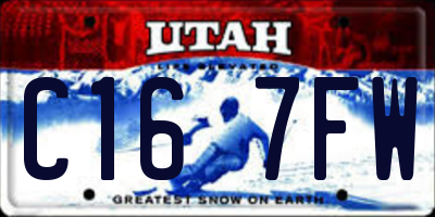 UT license plate C167FW