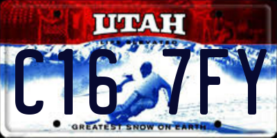 UT license plate C167FY