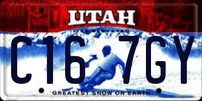 UT license plate C167GY