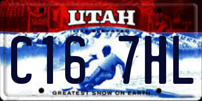 UT license plate C167HL