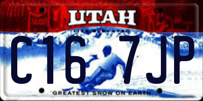 UT license plate C167JP