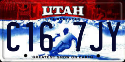 UT license plate C167JY