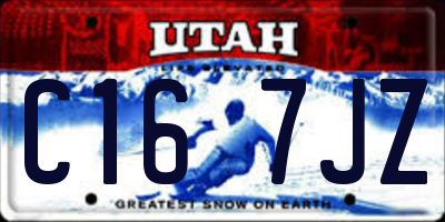 UT license plate C167JZ