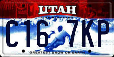 UT license plate C167KP