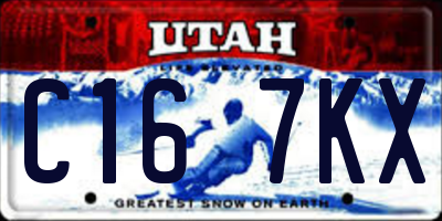 UT license plate C167KX