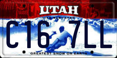 UT license plate C167LL