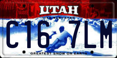 UT license plate C167LM