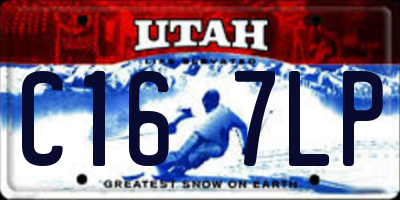 UT license plate C167LP