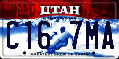 UT license plate C167MA