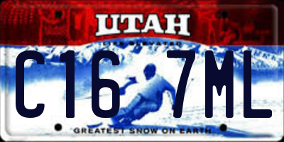 UT license plate C167ML