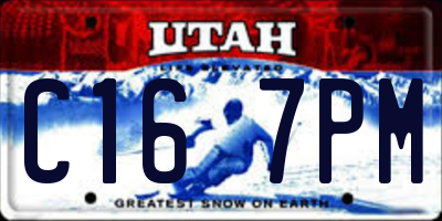 UT license plate C167PM