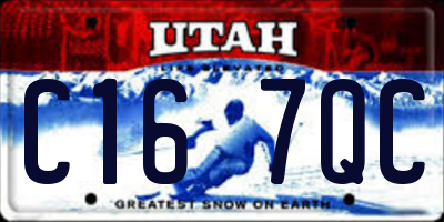 UT license plate C167QC