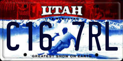 UT license plate C167RL